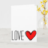 Red Heart LIEBE Karte (Gelbe Blume)