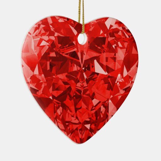 Red Heart Liebe Keramik Ornament (Rechts)