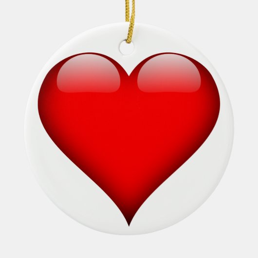 Red Heart Liebe Keramikornament (Vorne)