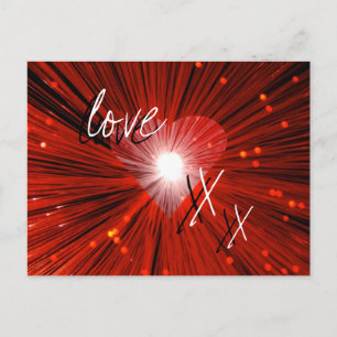 Red Heart 'Liebe & Kisses' Postkarte