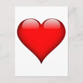 Red Heart Liebe Postkarte (Vorderseite)
