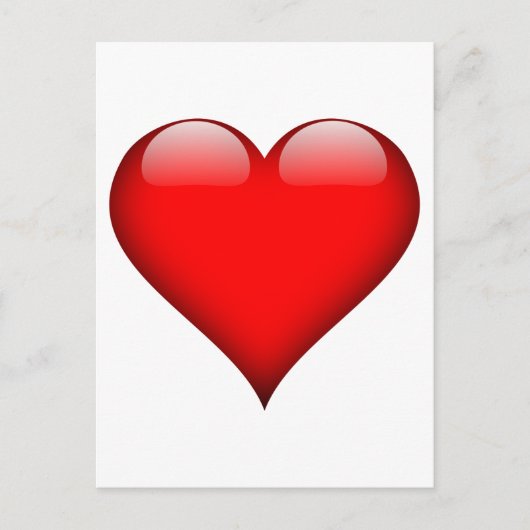 Red Heart Liebe Postkarte (Vorderseite)