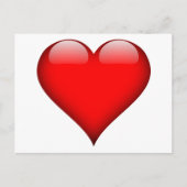 Red Heart Liebe Postkarte (Vorderseite)