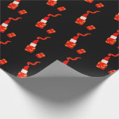 Red Heart Lipstick Pop Art Design Geschenkpapier (Ecke)