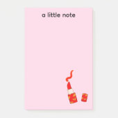 Red Heart Lipstick Pop Art Design Post-it Klebezettel (Vorderseite)