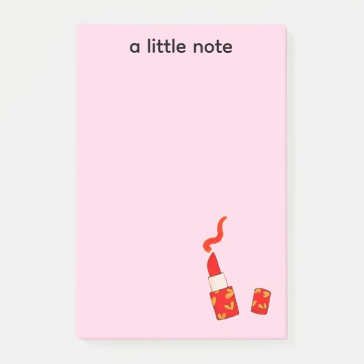 Red Heart Lipstick Pop Art Design Post-it Klebezettel (Vorderseite)
