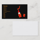 Red Heart Lipstick Pop Art Design Visitenkarte (Vorne/Hinten)