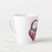 Red Heart Lock & Key Liebe Milchtasse (Linke Ecke)
