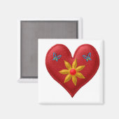 RED HEART Locker Magnete, Kühlschrank Magnet (Vorderseite/Rückseite)