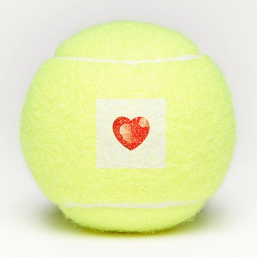 Red Heart Logo Style Passion Penn Championship Tennisbälle (Vorderseite)