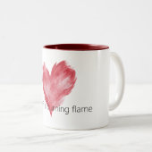 Red Heart Love Burning Flame Zweifarbige Tasse (VorderseiteRechts)