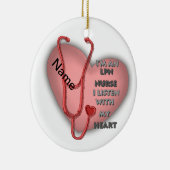 Red Heart LPN Nurse Keramik Ornament (Rechts)