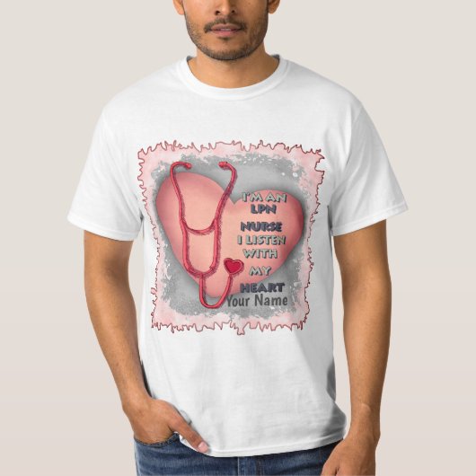 Red Heart LPN Nurse T-Shirt (Vorderseite)