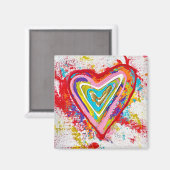 Red Heart Magnet (Vorderseite/Rückseite)