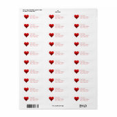 Red Heart Mailing Label (Vorne)