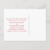 Red Heart Math Graph Save the Date Postcard Ankündigungspostkarte (Rückseite)