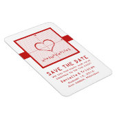 Red Heart Math Graph Speichern Sie das Date Magnet (Rechte Seite)