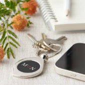 Red Heart mit Monogramm Schlüsselanhänger (Seite)