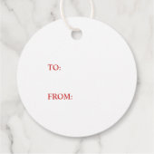 Red Heart Modern Minimalistisch Simple Elegance Ci Geschenkanhänger (Rückseite)