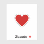 Red Heart Modern Minimalistische Einfache Liebe Vi Aufkleber (Blatt)