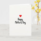 Red Heart Mothers Day Message Card Karte (Gelbe Blume)