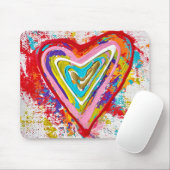 Red Heart Mousepad (Mit Mouse)