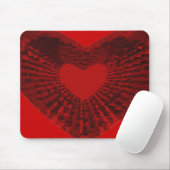 Red Heart Mousepad (Mit Mouse)