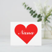 Red Heart Nana Postcard Postkarte (Stehend Vorderseite)