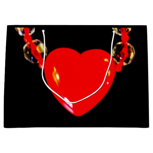 Red Heart Necklace Große Geschenktüte (Vorderseite)
