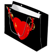 Red Heart Necklace Große Geschenktüte (Vorderseite Schrägansicht)