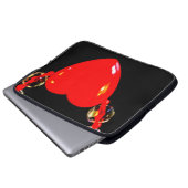 Red Heart Necklace Laptopschutzhülle (Vorne Knopf)