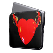 Red Heart Necklace Laptopschutzhülle (Vorderseite Links)