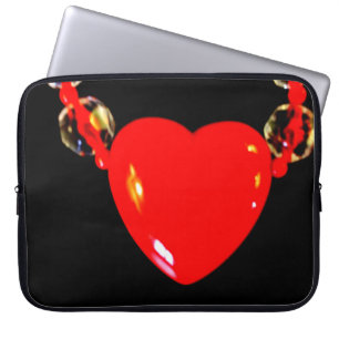 Red Heart Necklace Laptopschutzhülle