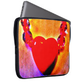Red Heart Necklace Laptopschutzhülle (Vorne Rechts)