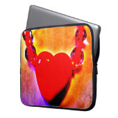 Red Heart Necklace Laptopschutzhülle (Vorderseite Links)