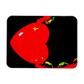 Red Heart Necklace Save the Date 8 Magnet (Horizontal)