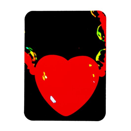 Red Heart Necklace Save the Date 8 Magnet (Vertikal)