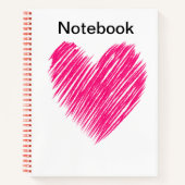 Red Heart Notebook Notizblock (Vorderseite)