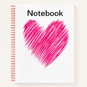Red Heart Notebook Notizblock
