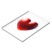 Red Heart Notebook Notizblock (Linke Seite)