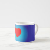 Red Heart on Iluminblue> Coffee Tasse (Vorderseite Rechts)