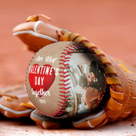Red Heart Our First Valentine's Together 2 Foto Baseball