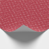 Red Heart Pattern Customized Name Valentin's Day Geschenkpapier (Ecke)