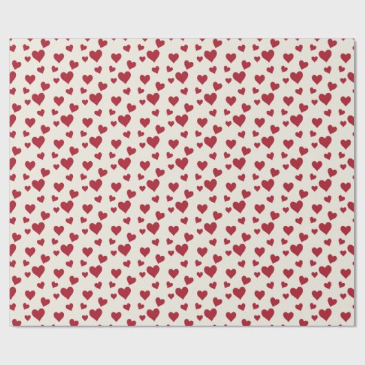 Red Heart Pattern Geschenkpapier (Flach)