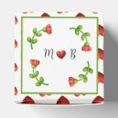 Red Heart Pattern Gift Box with Heart Window Geschenkschachtel (Oben)