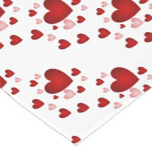 Red Heart Pattern Kurzer Tischläufer (Ecke)