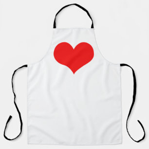 Red Heart Pattern White Modern Niedlich Gift 2023 Schürze