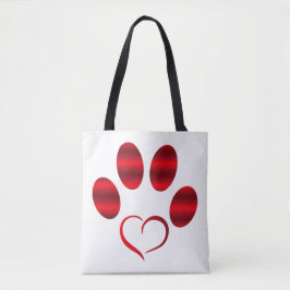 Red Heart Paw Tasche