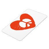 Red Heart Peace Sign Magnet (Linke Seite)