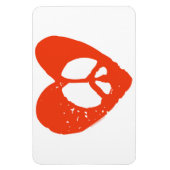 Red Heart Peace Sign Magnet (Vertikal)